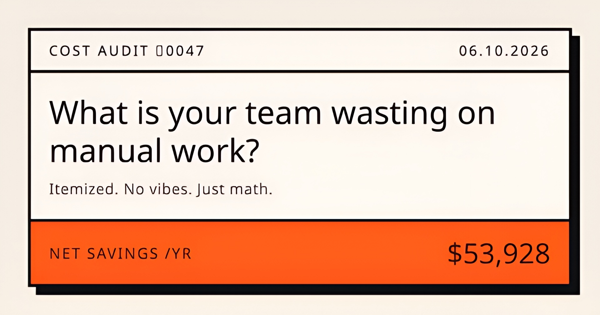 AI cost savings calculator